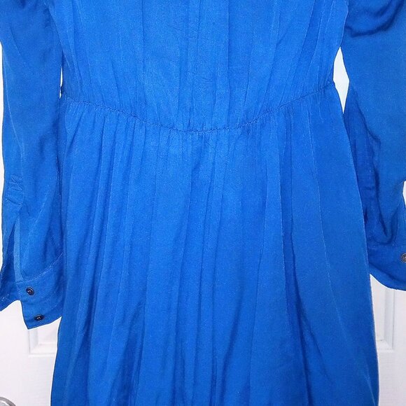 Maeve for Anthropologie Dakota Blue Long-Sleeve Button-Down Dress Size Medium - Picture 10 of 13